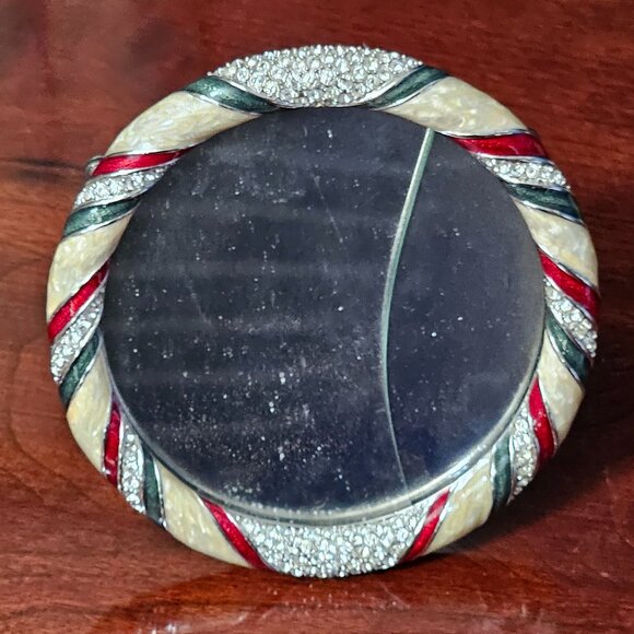 RARE RETIRED JAY STRONGWATER TRIBUTE PATRIOTIC SCROLL SWIRL CRYSTAL ENAMEL FRAME